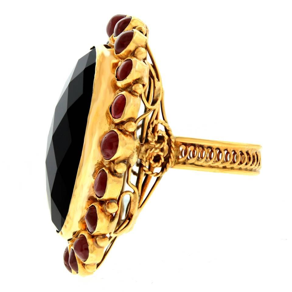 Huge 1960s Gold Fashion Ring 4