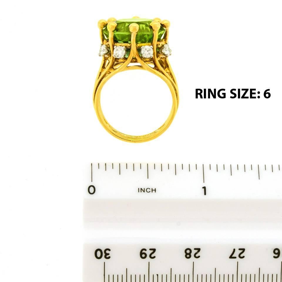 Jean Schlumberger for Tiffany & Co. Peridot Diamond Gold Ring 1