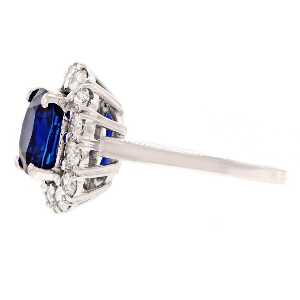 2.53 carat Sapphire & Diamond Ring No Heat Burma AGL 4