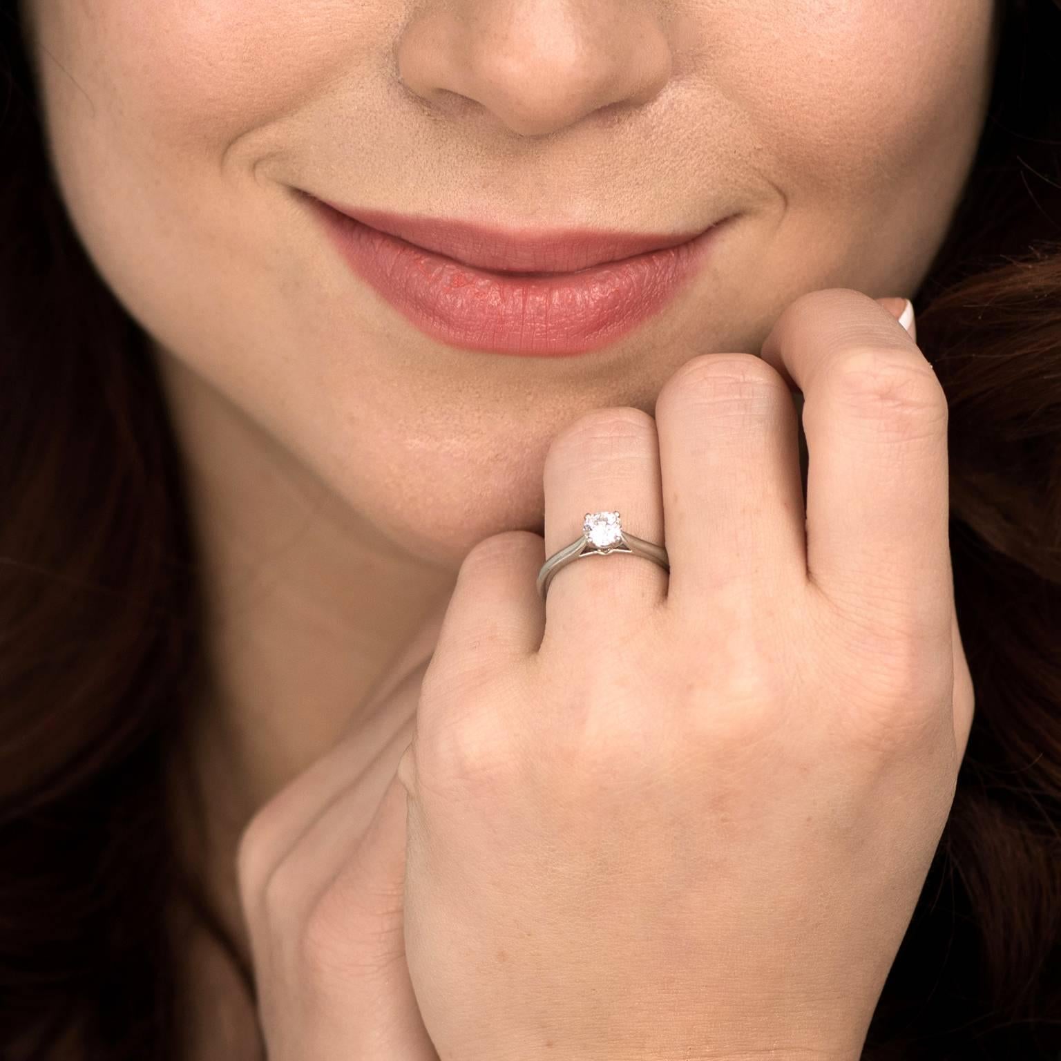 Women's Cartier Diamond Platinum Engagement Ring