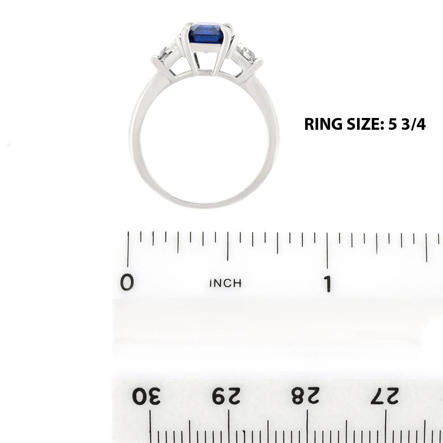 Cartier No-Heat Burma Sapphire & Diamond Ring In Excellent Condition In Litchfield, CT