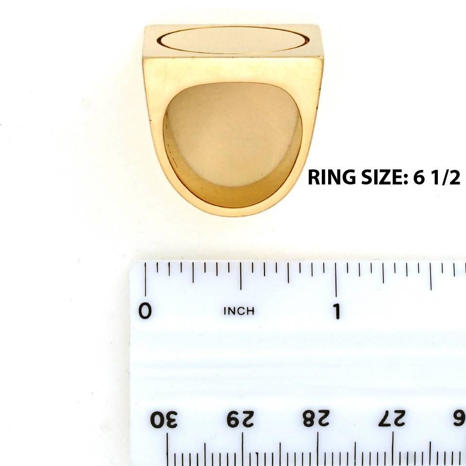 Women's or Men's Swiss Modern Gold Ring by Kurt Aepli for Burch