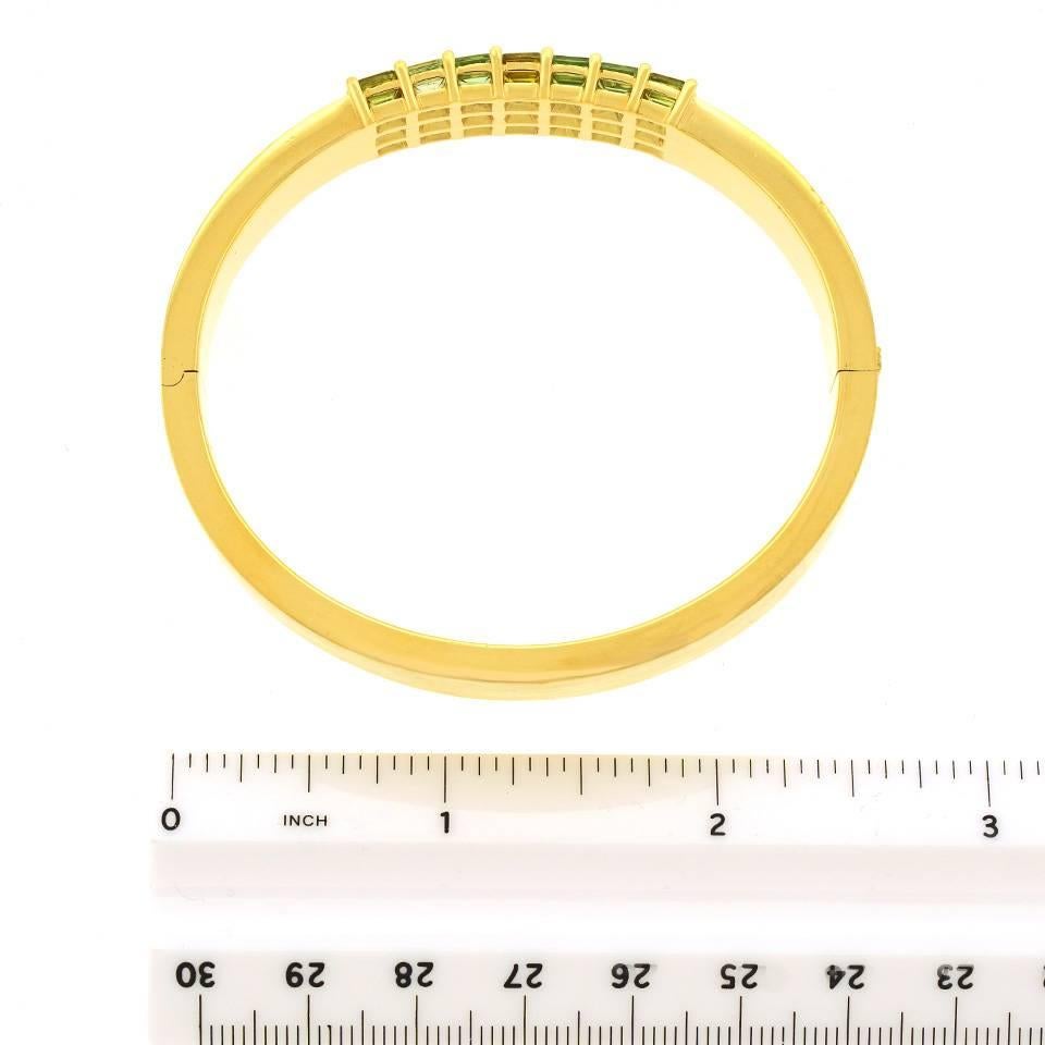 Sleek Contemporary H. Stern Tourmaline Gold Bracelet 2