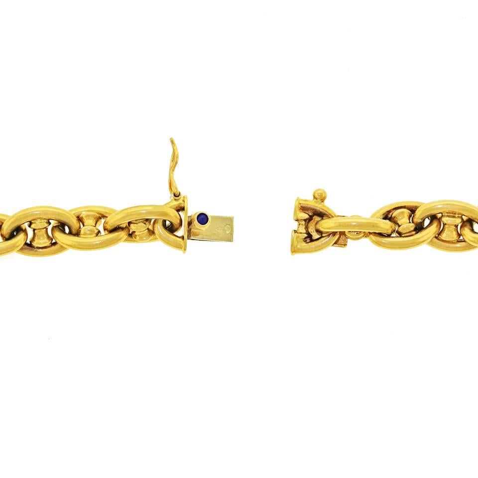 Women's Caplain of Paris Gold Anchor Link Necklace