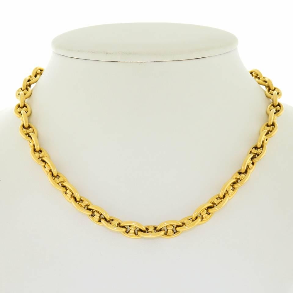 Caplain of Paris Gold Anchor Link Necklace 1