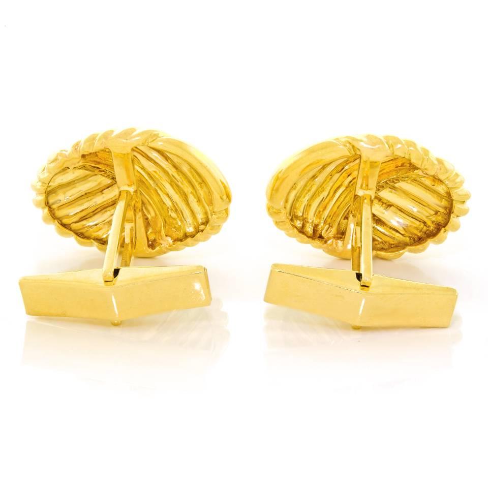 Women's or Men's Tiffany & Co. Gold Cufflinks