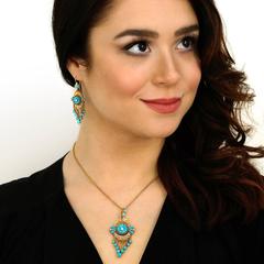 Antique French Pendant with Persian Turquoise & Pearls