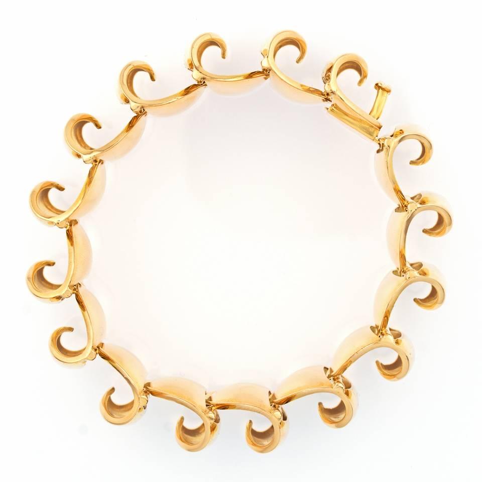 Sixties French Modern Gold Bracelet 3