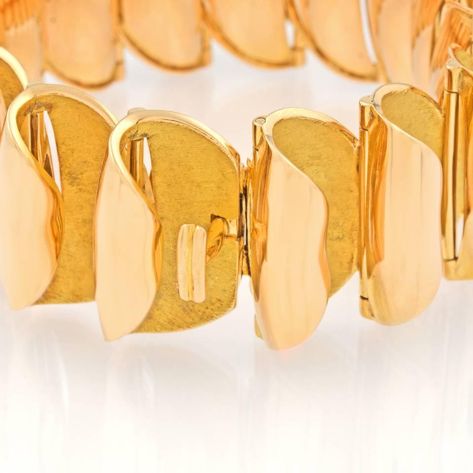 Sixties French Modern Gold Bracelet 2