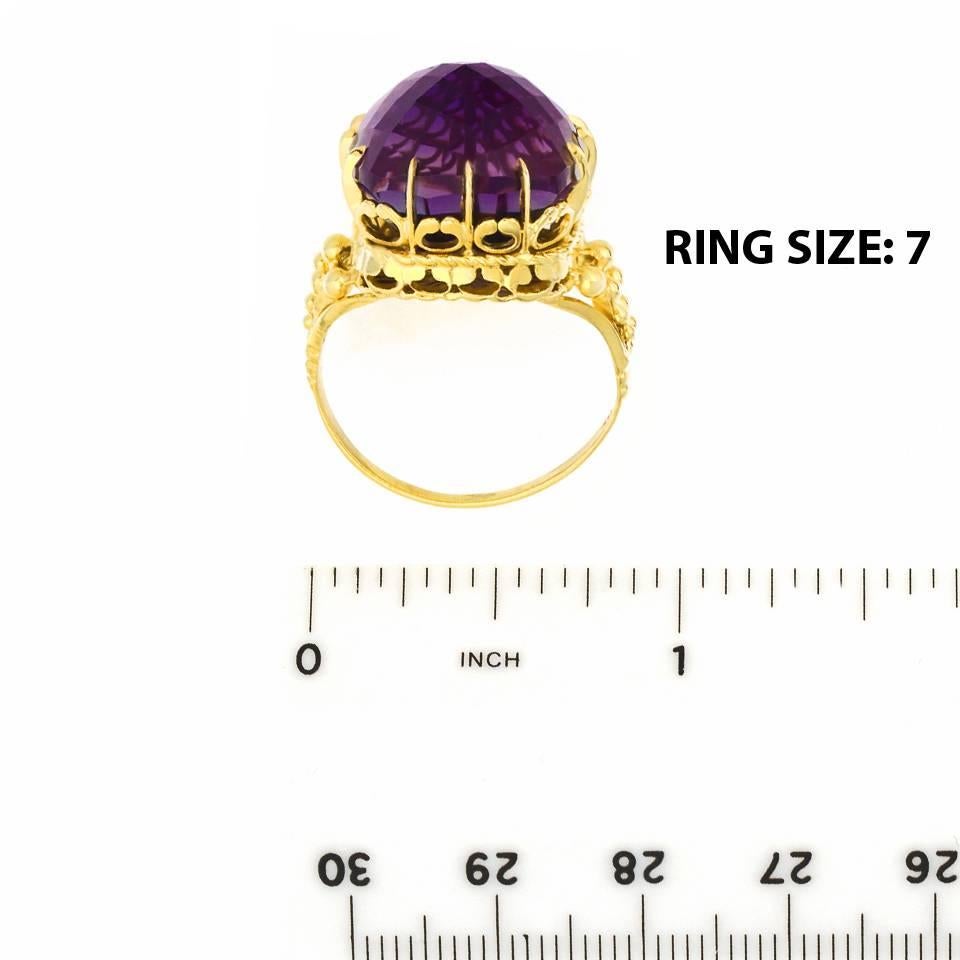 Alchemy Collection Purple Check on Gold Ring 2