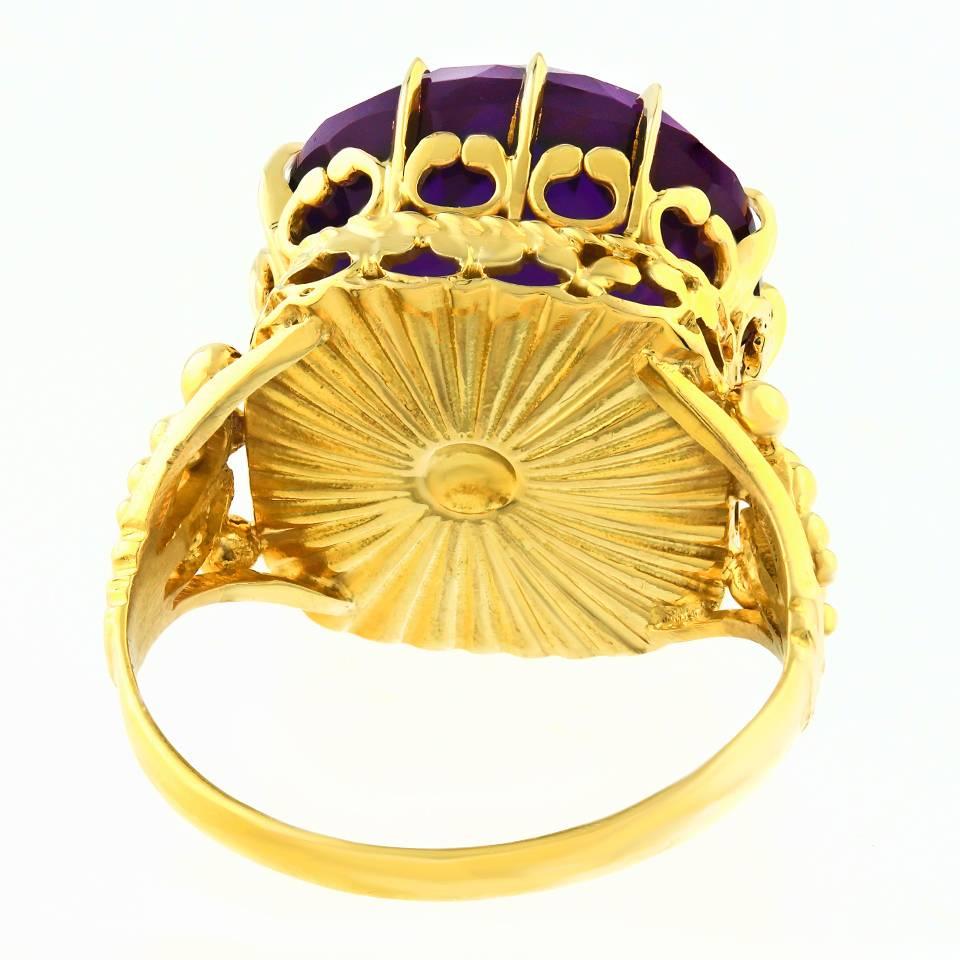 Alchemy Collection Purple Check on Gold Ring 3