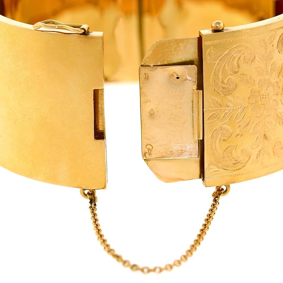Andre Aucoc Antique Gold Buckle Bangle Bracelet 2