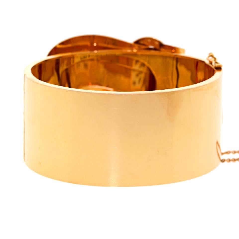 Andre Aucoc Antique Gold Buckle Bangle Bracelet 3