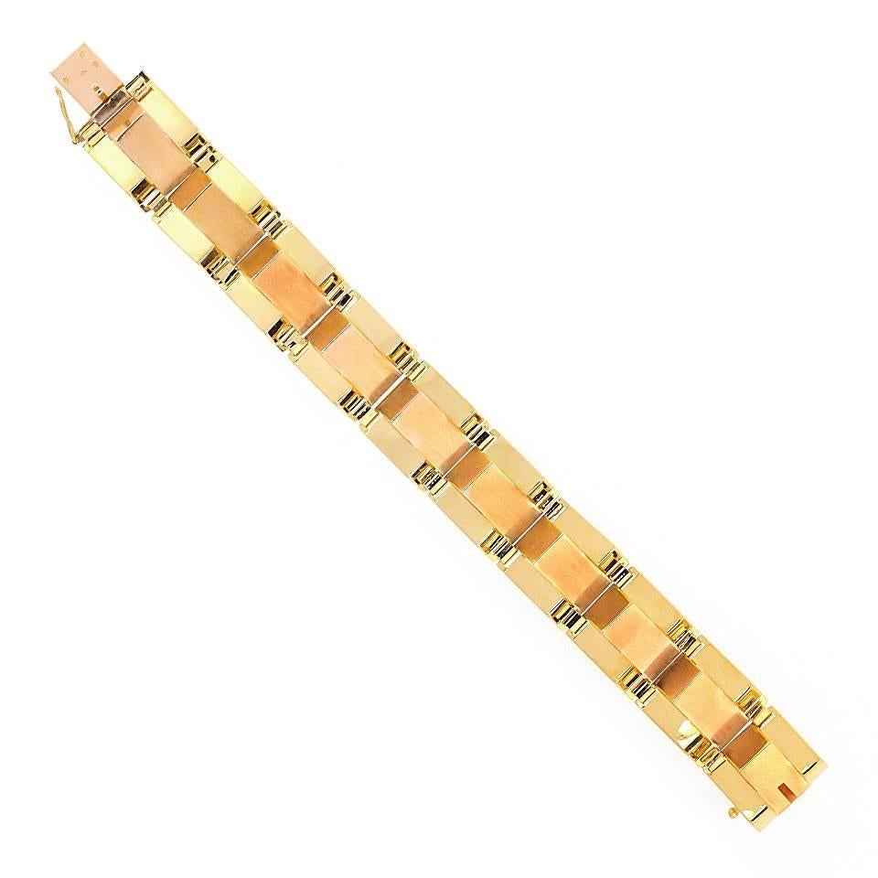 Art Deco Geometric French Gold Bracelet 4