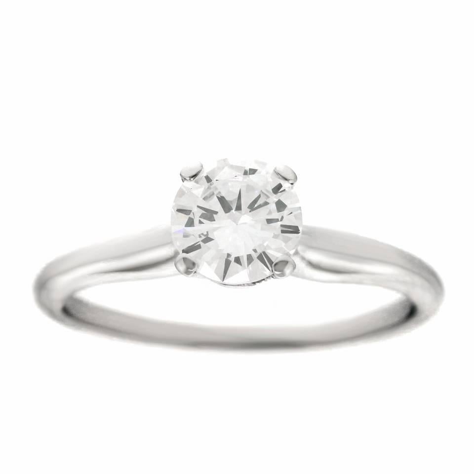 Women's Jabel White Gold Diamond Engagement Ring .82 Carat Diamond
