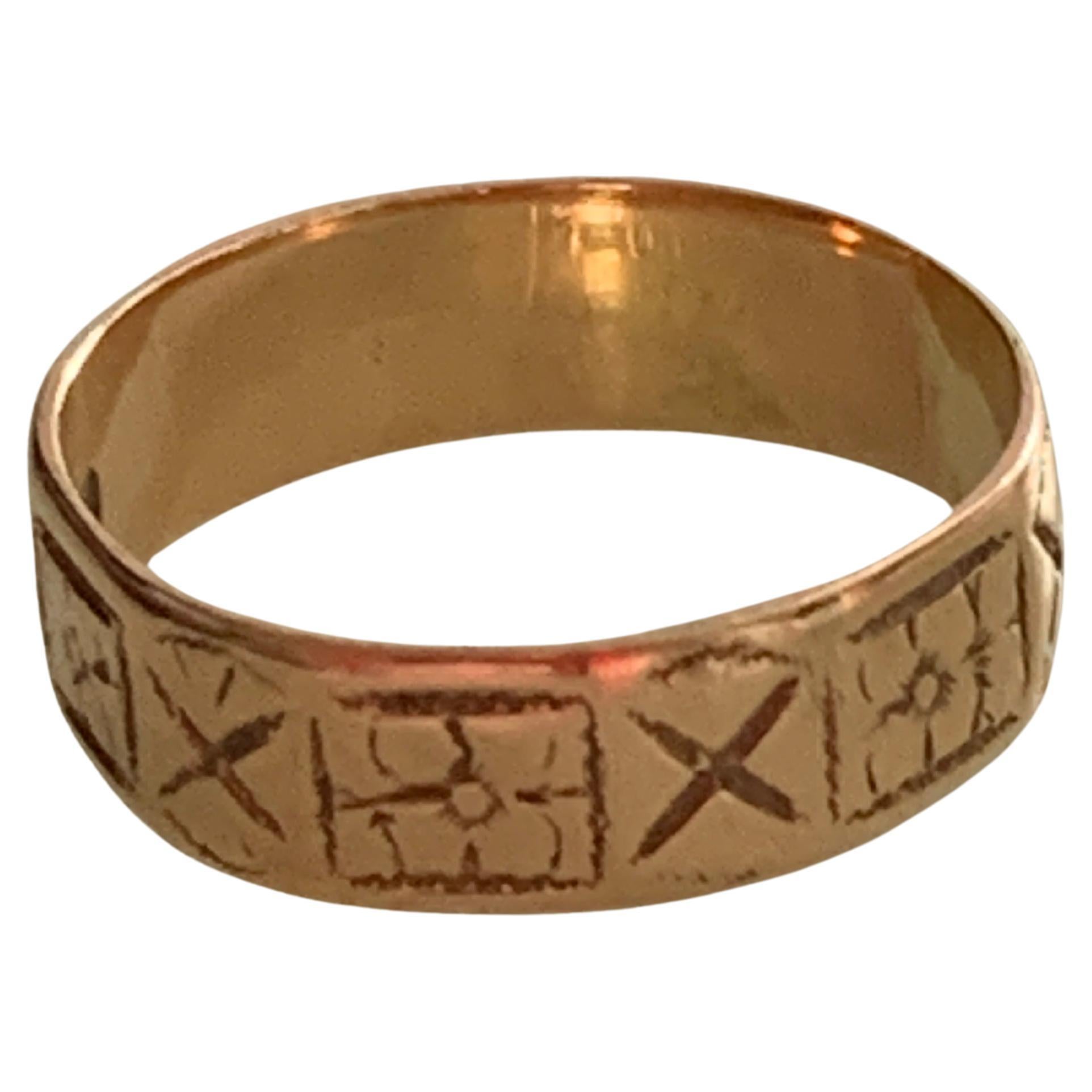 Anello antico vittoriano in oro rosa 18ct