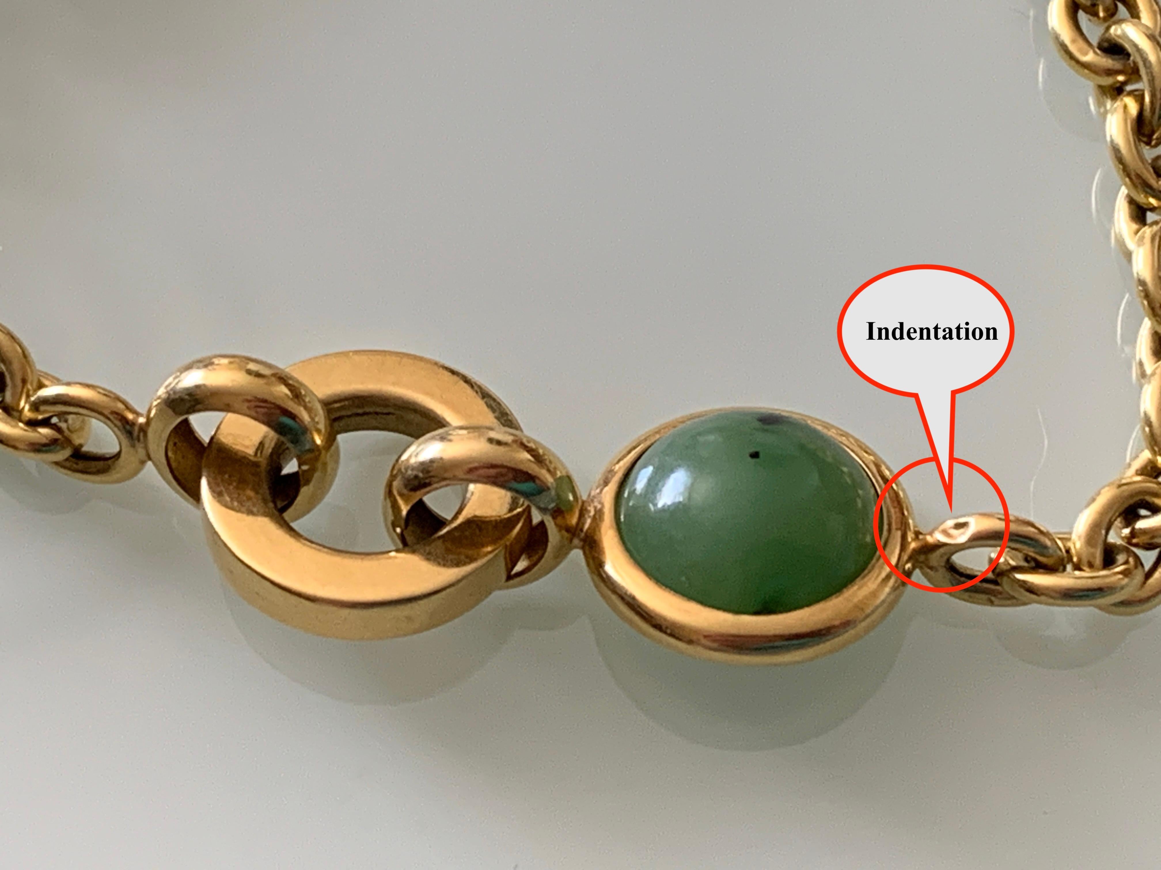 Bracelet français en or 18ct et jade en vente 8