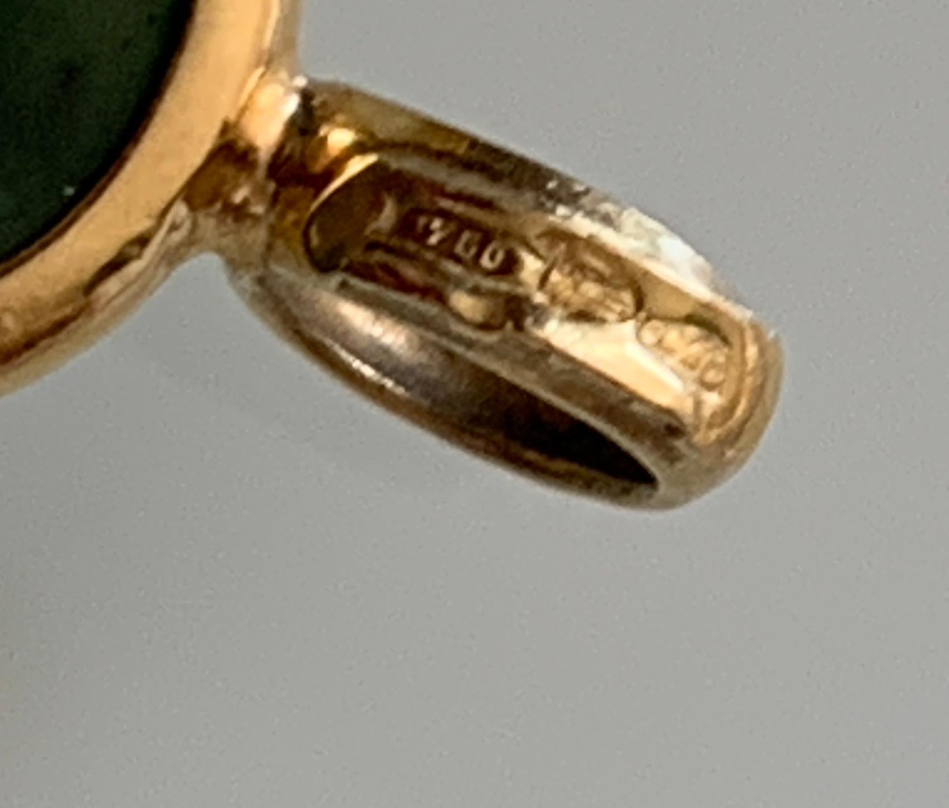 Bracelet français en or 18ct et jade en vente 3