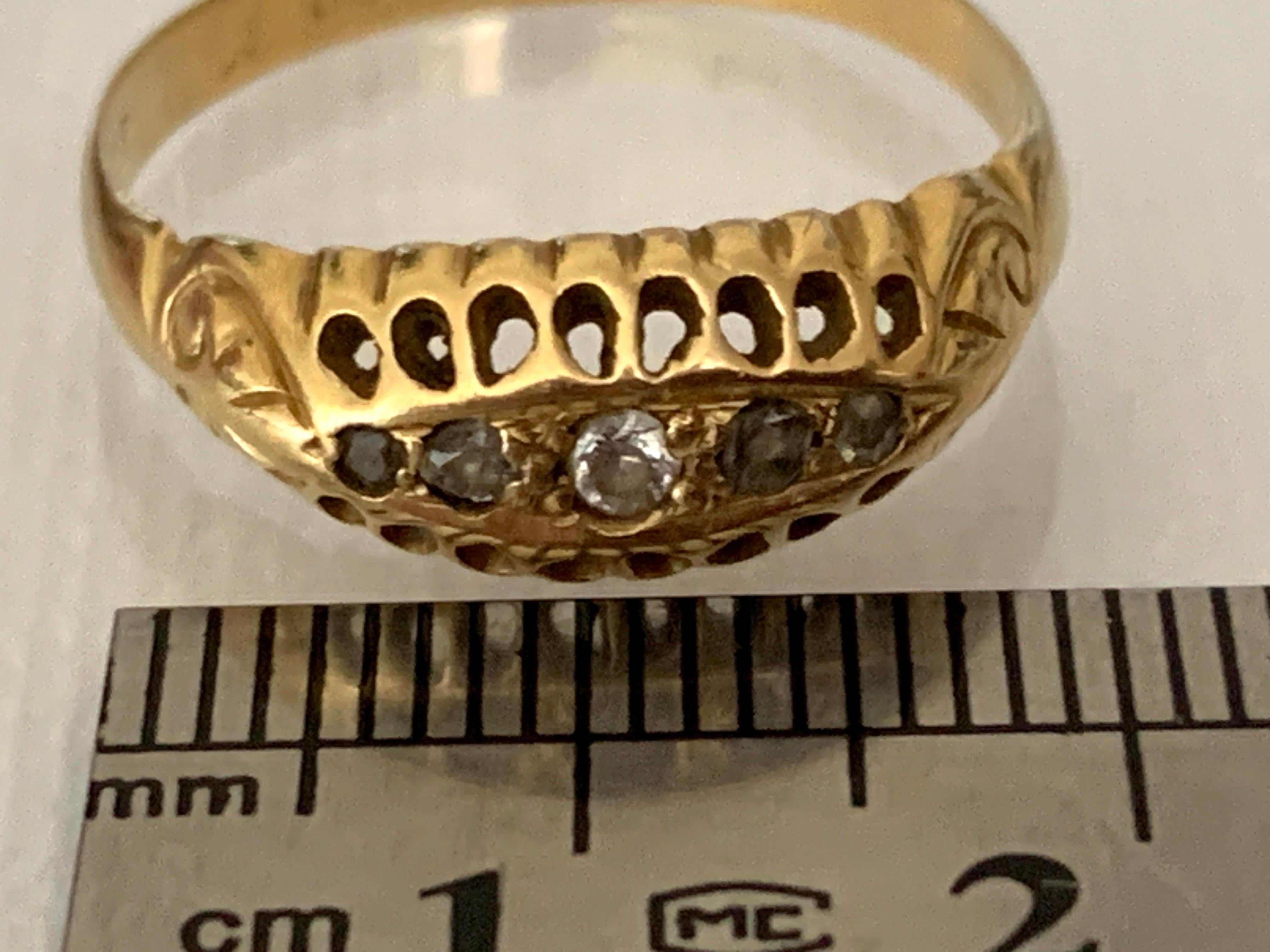 Anello antico in oro 18ct con diamante da 0,15 carati In condizioni buone in vendita a London, GB
