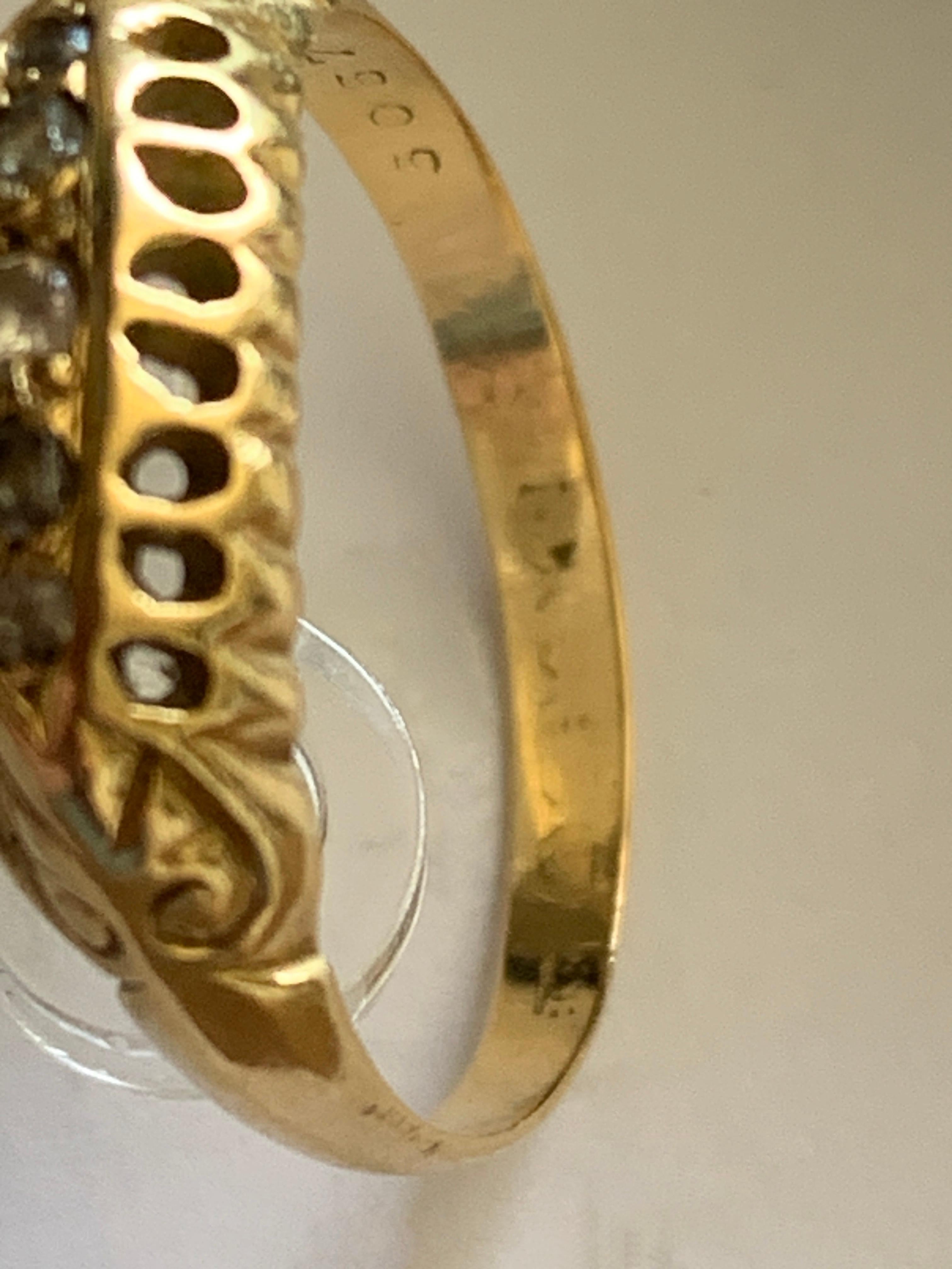 Anello antico in oro 18ct con diamante da 0,15 carati in vendita 1