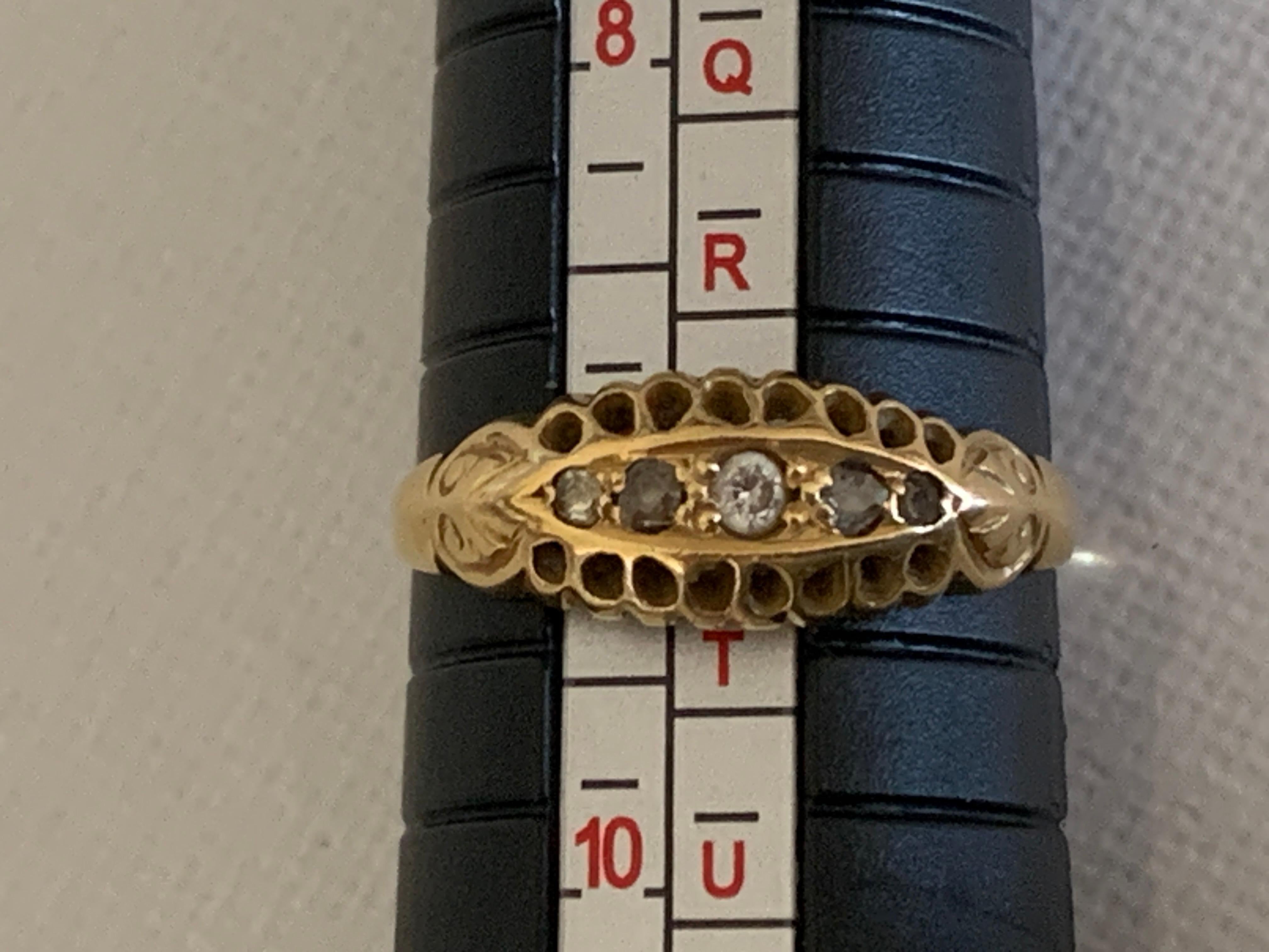 Anello antico in oro 18ct con diamante da 0,15 carati in vendita 4