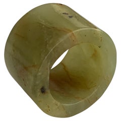 Anello degli arcieri in pietra di giada verde del XX secolo