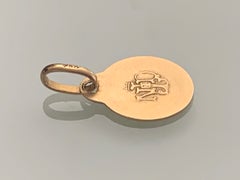 Early 20th-Century French 18K Gold Notre Dame de Lourdes Medal