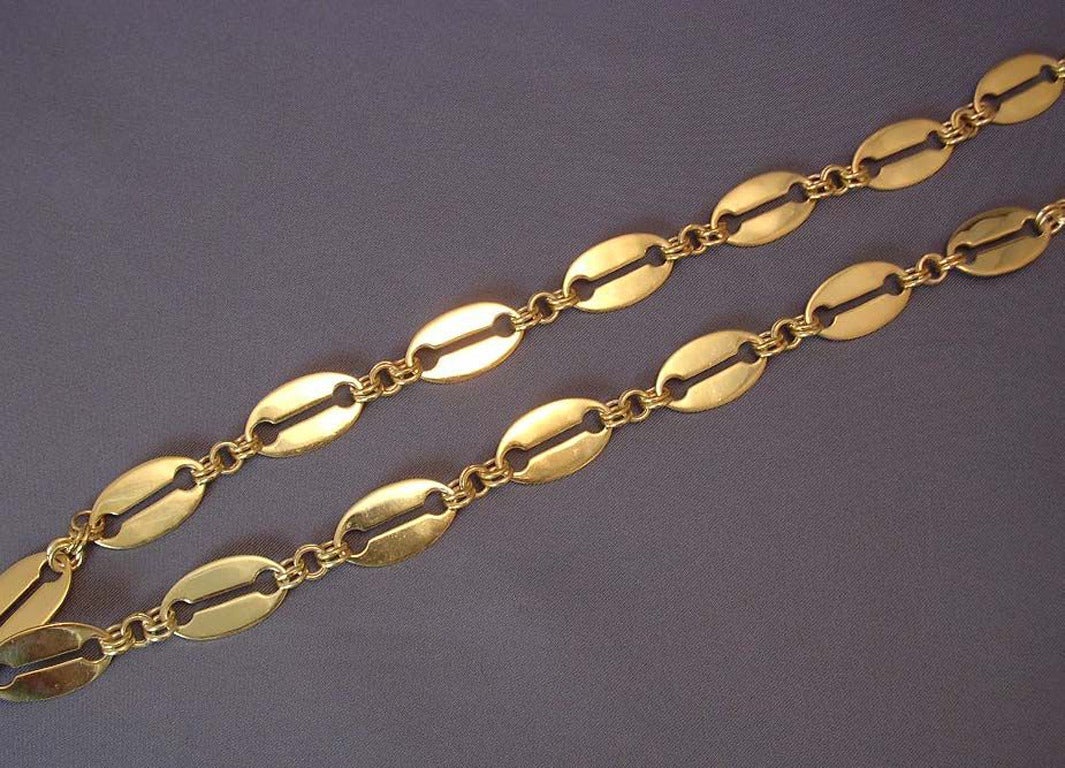 Russian Gilded Silver Link Chain by Marie Betteley For Sale 2