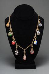 Dacha Easter Egg Necklace on Gold Chain by Marie Betteley