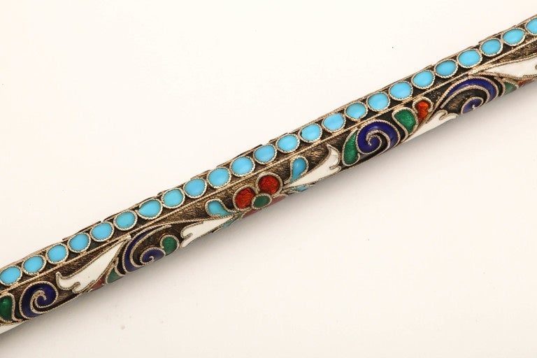 1910s Russian Imperial-era Enamelled Dip Pen with Gold Nib For Sale 2