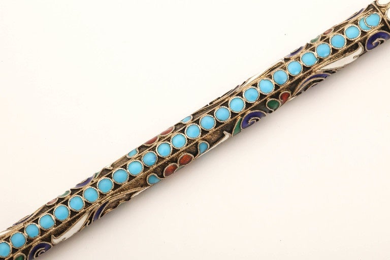 1910s Russian Imperial-era Enamelled Dip Pen with Gold Nib For Sale 3