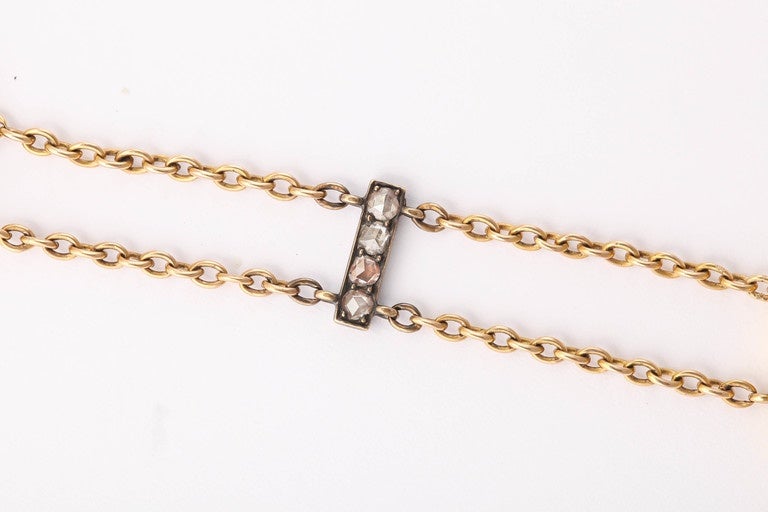 French Limoges Enamel Diamond Gold Bracelet, 19th Century  In Good Condition In St. Catharines, ON