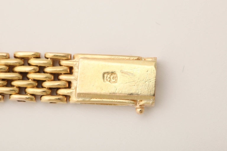 Ukrainian Imperial-era Gold Gate Link Bracelet, Kiev, circa 1900 For Sale 1