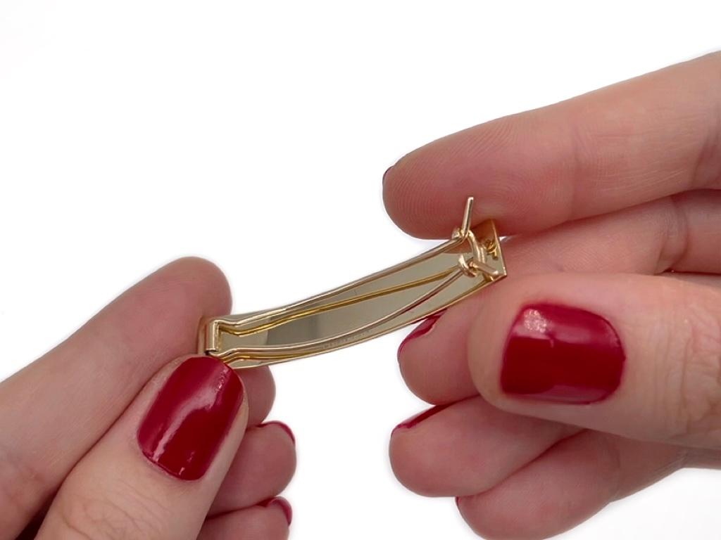 Donna Fermaglio per capelli vintage Tiffany in oro giallo 14 carati in vendita