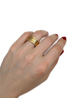 Bvlgari « B.Zero1 », bague à cinq rangées en or jaune 18 carats, taille 53