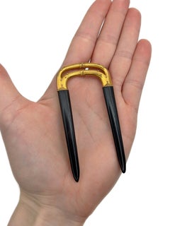 Victorian Etruscan Revival 14 Karat Gold Hair Pin Comb