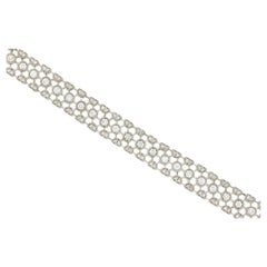 Pulsera de tres filas de diamantes 1,9 quilates en total