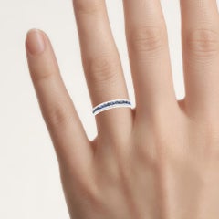 Blue Sapphire Ring 1.98 Carats Sterling Silver