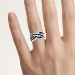 Blue Sapphire Ring With Diamonds 1.5 Carats Sterling Silver