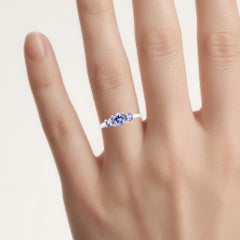Tansanit-Ring, 1.04 Karat, vergoldetes Silber