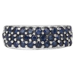 Anello con zaffiro blu da 1.68 carati in argento sterling