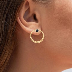 Blue Sapphire Earrings 0.36 Carats 10K Yellow Gold