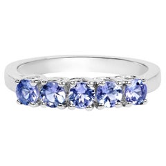 Tanzanite Ring 0.94 Carats Sterling Silver
