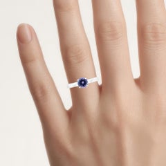 Anillo de tanzanita de 0.94 quilates, plata de ley