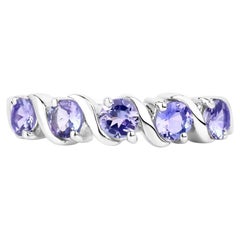 Tanzanite Ring 1.14 Carats Sterling Silver