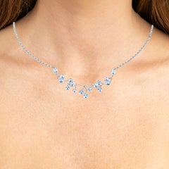 Collana di Topazio Blu 7.32 Carati in Argento Sterling