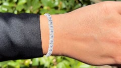 Tansanit-Tennisarmband 2.38 Karat Sterlingsilber