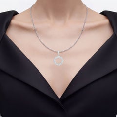 Aquamarine Pendant With White Topaz 1.06 Carats Sterling Silver