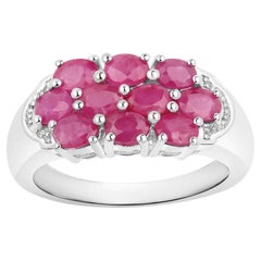 Rubinring, 2.18 Karat, Sterlingsilber