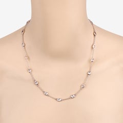 Morganite Necklace 4.84 Carats Gold Plated Silver